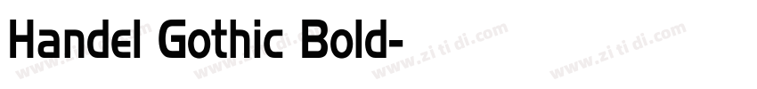 Handel Gothic Bold字体转换